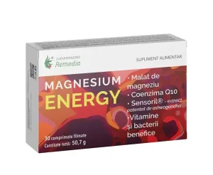 Magneziu Energy, 30 comprimate filmate, Remedia