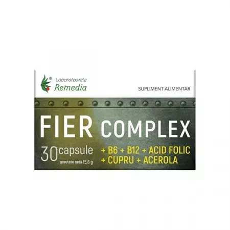 Fier Complex, 30 capsule, Remedia Remedium Farm — preț și oferte