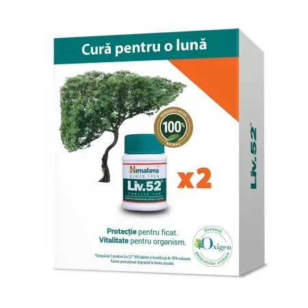Liv. 52, 100cpr, oferta 1+1 -40%reducere, Himalaya — preț și oferte