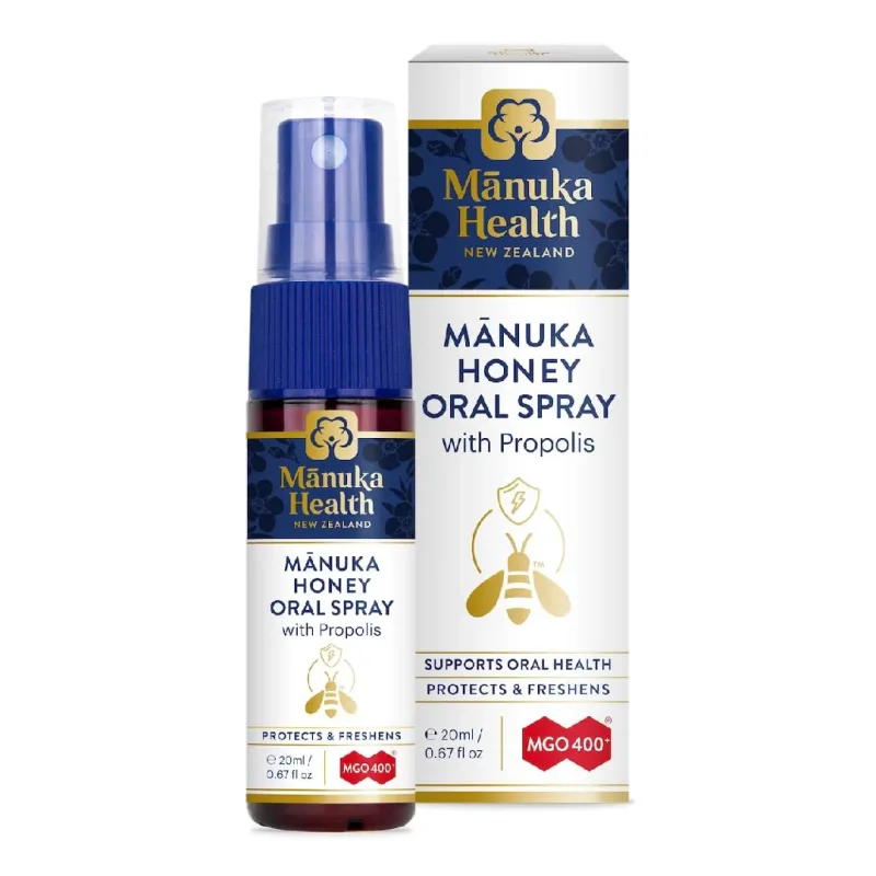 Spray oral cu miere de Manuka MGO 400 si propolis, 20 ml, Manuka Health — preț și oferte