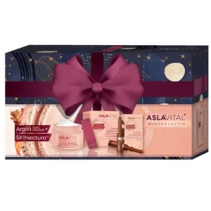 Pachet Crema hidratanta cu colagen si SPF 10, 50 ml+Fiole cu colagen, 2 fiole x 2 ml , Mineralactiv, AslaVital