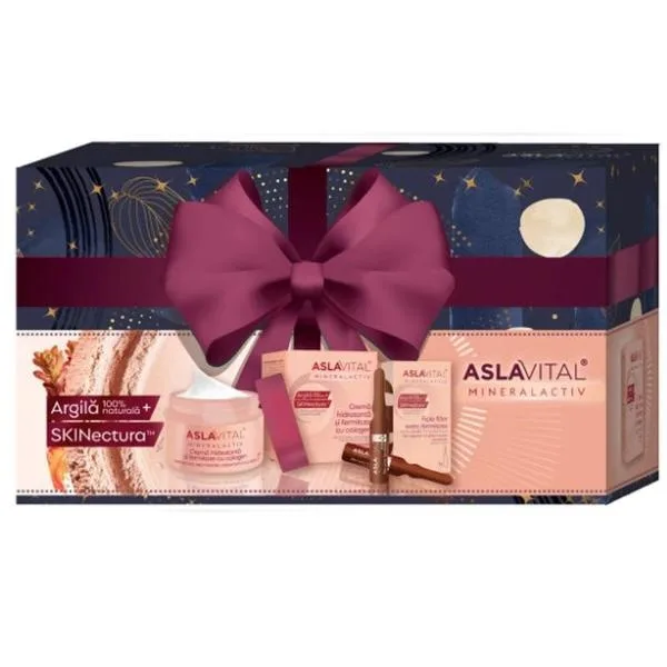 Pachet Crema hidratanta cu colagen si SPF 10, 50 ml+Fiole cu colagen, 2 fiole x 2 ml , Mineralactiv, AslaVital — preț și oferte