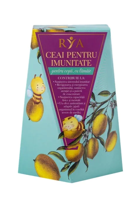 Ceai imunitate cu lamaie pentru copii, 60g, Rya Vita — preț și oferte