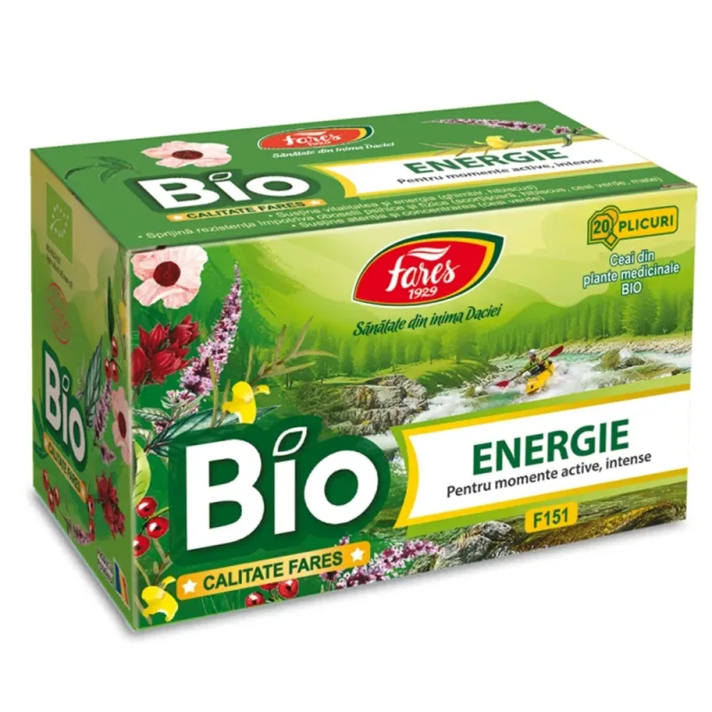 Ceai Bio Energie, 20 plicuri, F151, Fares — preț și oferte