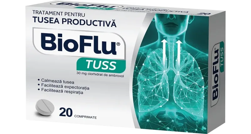 Bioflu Tuss 30mg, 20 comprimate, Biofarm — preț și oferte