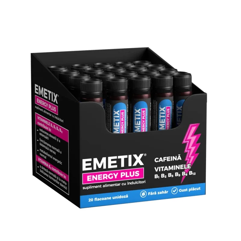 Emetix Energy Plus, 20 flacoane unidoză × 25 ml, Fiterman FITERMAN PHARMA S.R.L. - ROMANIA — preț și oferte