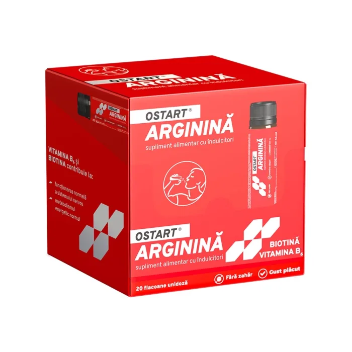Ostart Arginină 25ml, 20 flacoane unidoză, Fiterman FITERMAN PHARMA S.R.L. - ROMANIA — preț și oferte