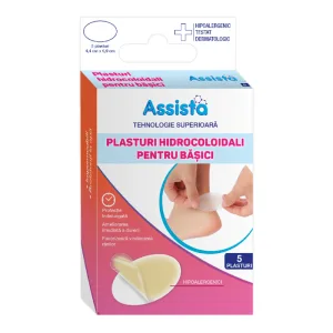 Plasturi hidrocoloidali pentru basici, mediu, 5 bucati, Assista