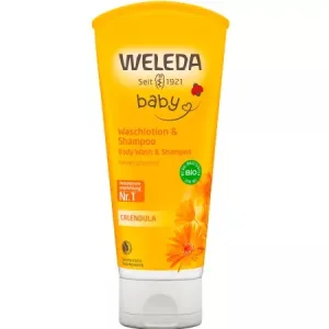 Lotiune de curatare si sampon cu galbenele Baby, 200ml, Weleda