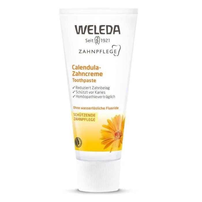 Pasta de dinti cu galbenele fara mentol, 75ml, Weleda — preț și oferte