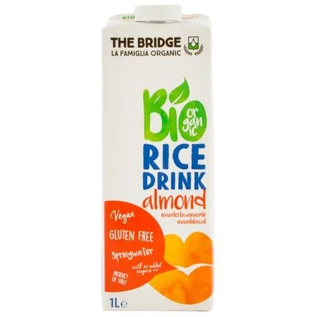 Lapte vegetal bio de orez cu migdale, 1l, The Bridge — preț și oferte
