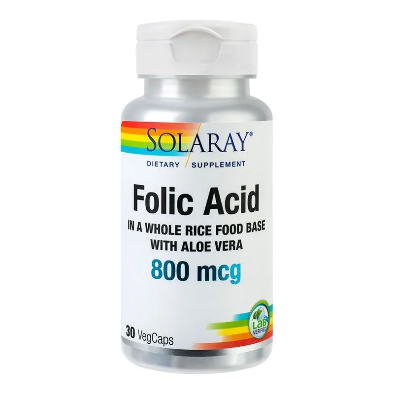 Folic acid 800mcg x 30cps (Secom) Solaray — preț și oferte