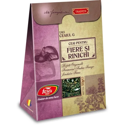 Ceai G pentru fiere si rinichi U63, 50g, Fares — preț și oferte