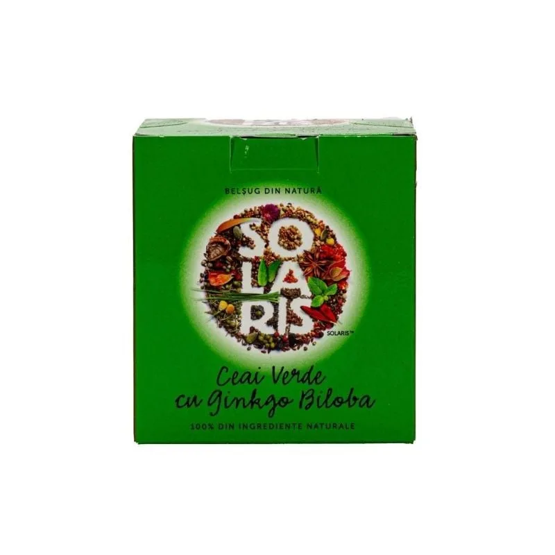 SOLARIS Ceai verde cu Ginko Biloba, 20 doze — preț și oferte
