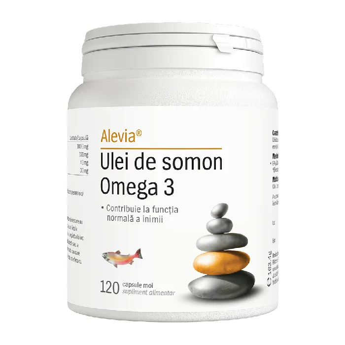 Ulei de somon Omega 3, 120 capsule, Alevia — preț și oferte