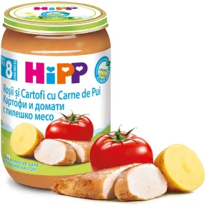 HIPP Rosii si cartofi cu carne de pui BIO 8luni+, 220 g
