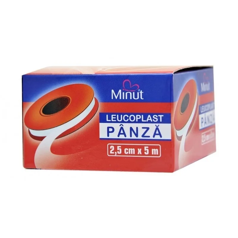 Leucoplast din panza 2,5cm x 5m, 1 bucata, Minut — preț și oferte