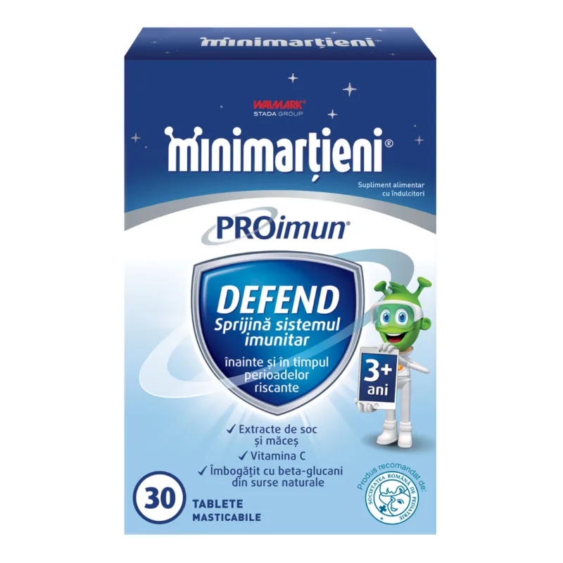 Minimartieni PROimun Defend 3+ ani, 30 tablete masticabile, Walmark STADA — preț și oferte