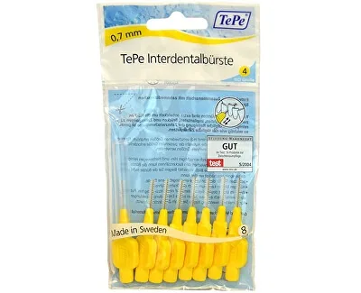 Periute interdentare 0,7mm/nr 4 galben, 8 bucati, TePe — preț și oferte