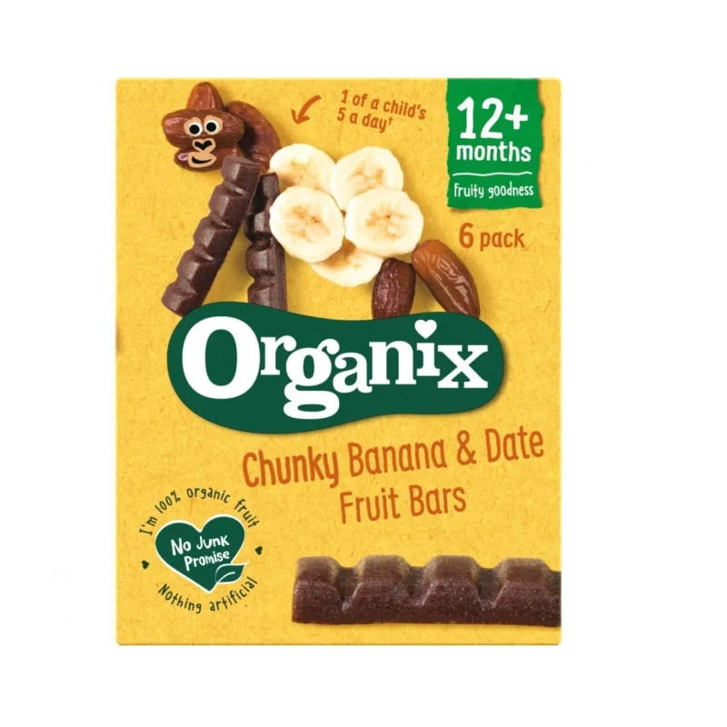 Batoane din curmale si banane Goodies bio, +12 luni, 6 bucati, Organix — preț și oferte