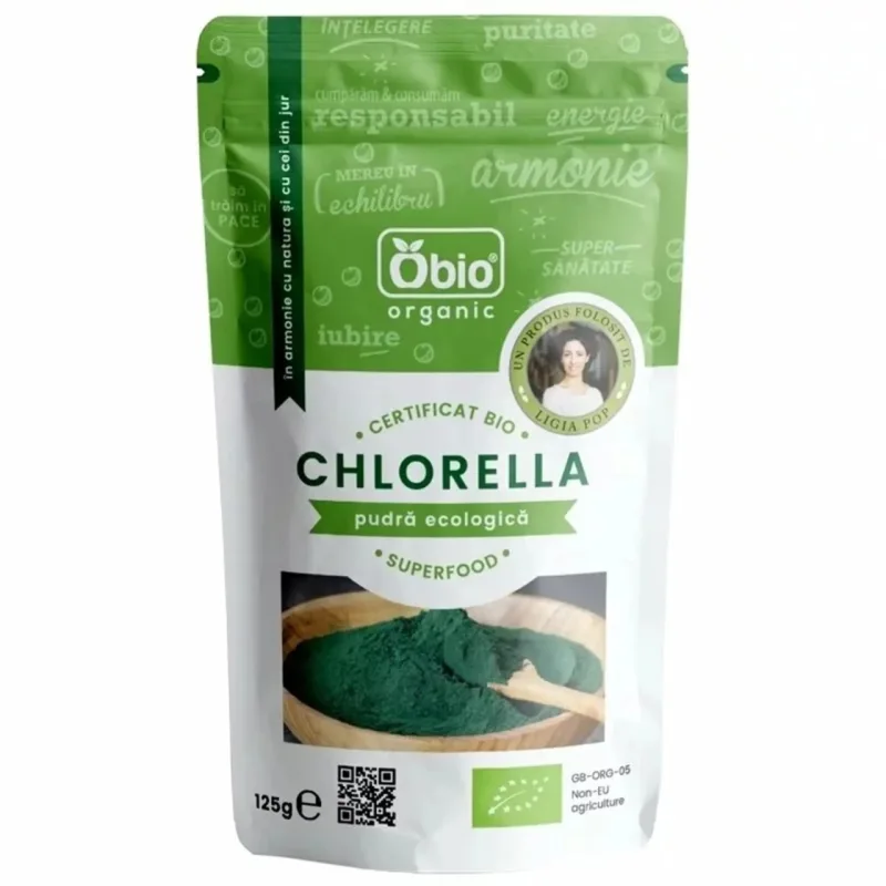 Chlorella pulbere eco, 125g, OBio — preț și oferte