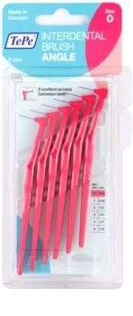 Periute interdentare angle 0.4mm/ nr 0 roz, 6 bucati, TePe