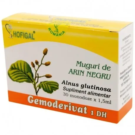 Muguri de Arin Negru Gemoderivat, 30 monodoze, Hofigal HOFIGAL ROMANIA — preț și oferte