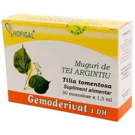 Muguri Tei argintiu Gemoderivat, 30 monodoze, Hofigal HOFIGAL ROMANIA — preț și oferte