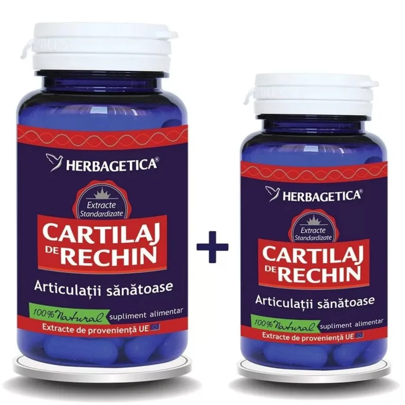 Cartilaj de rechin, 60 capsule + 10 capsule, Herbagetica — preț și oferte