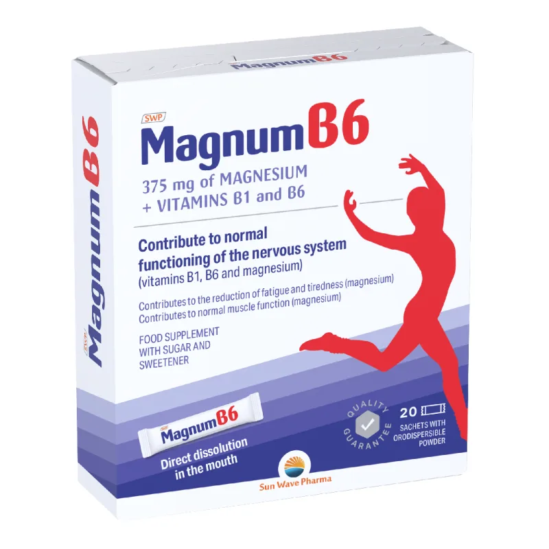 Magnum B6, 20 plicuri, Sun Wave Pharma — preț și oferte