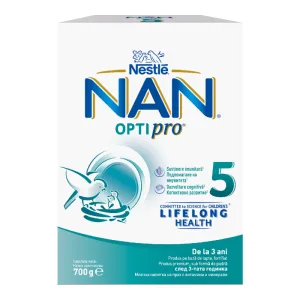 Formula de lapte praf Nan 5 Optipro, 3+ ani, 700 g, Nestle
