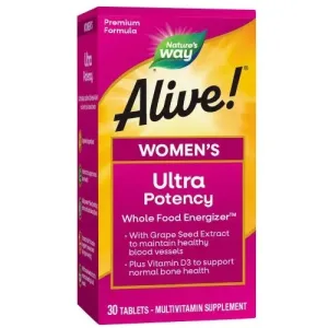 Alive Women's 50+ ultra, 30 tablete filmate, Nature's Way