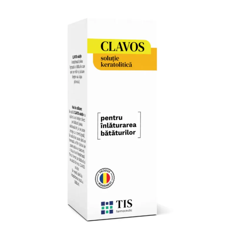 Solutie keratolitica Clavos pentru indepartarea bataturilor, 10 ml, Tis Farmaceutic — preț și oferte