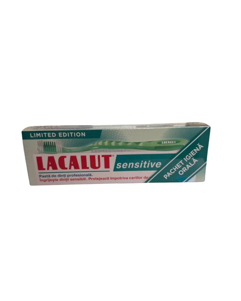 Lacalut Sensitive pasta 75ml+Periuta Sensitive Cadou — preț și oferte