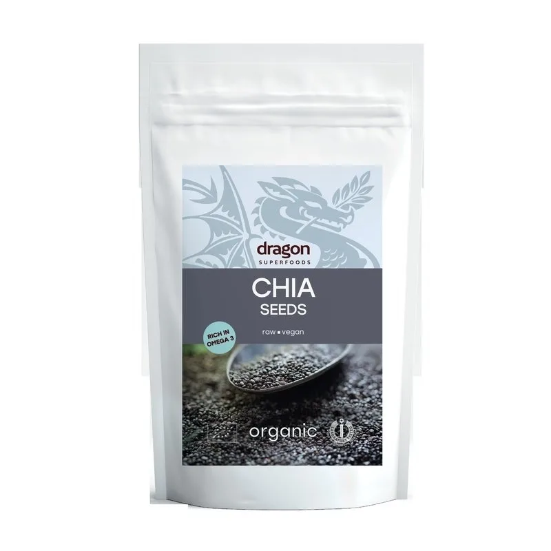 Seminte de chia raw bio, 500g Dragon Superfoods — preț și oferte