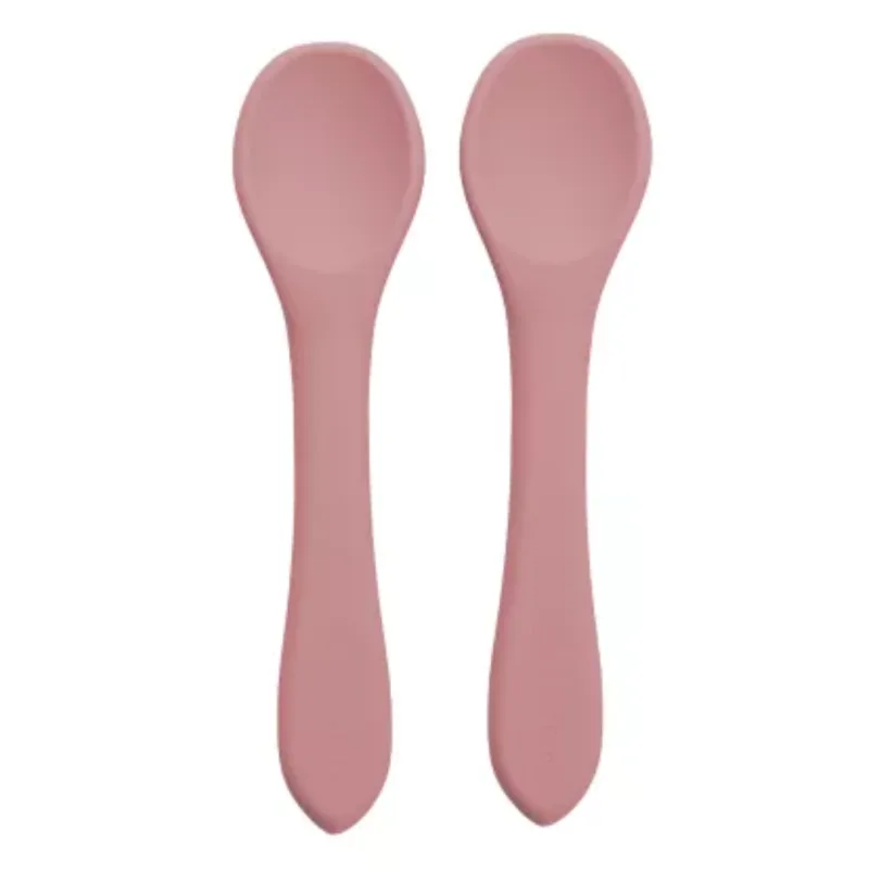Set Lingurite din silicon, 6 luni+, Old Rose, Appekids — preț și oferte