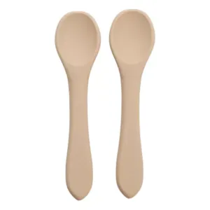 Set Lingurite din silicon, 6 luni+, Bubble Beige, Appekids
