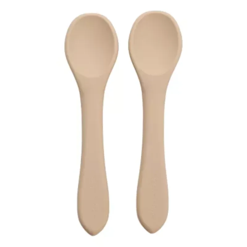 Set Lingurite din silicon, 6 luni+, Bubble Beige, Appekids — preț și oferte
