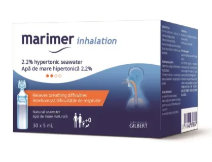 Apa de mare hipertonica 2.2% Marimer Inhalatii, 30 unidoze, Gilbert LABORATOIRES GILBERT — preț și oferte