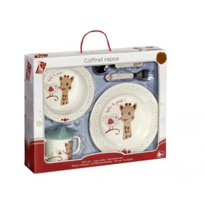 Set pentru masa din melamina girafa Sophie & Kiwi 6L+, 460007, Vulli