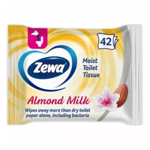 Hartie igienica umeda, Almond, 42 bucati, Zewa