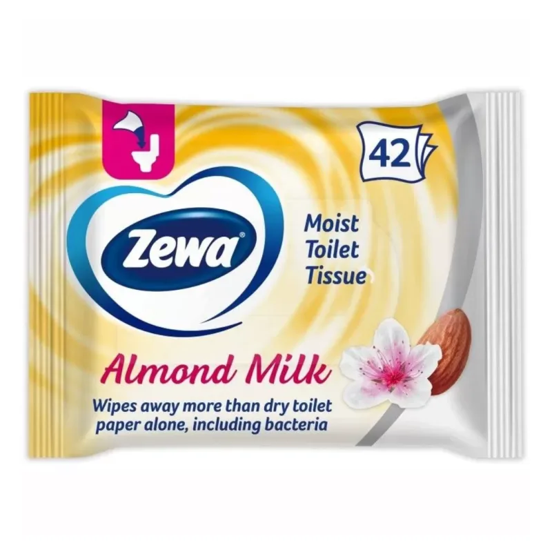 Hartie igienica umeda, Almond, 42 bucati, Zewa — preț și oferte
