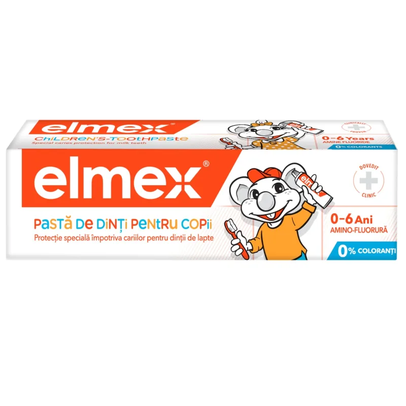 Pasta de dinti pentru copii, 0-6 ani, Elmex — preț și oferte
