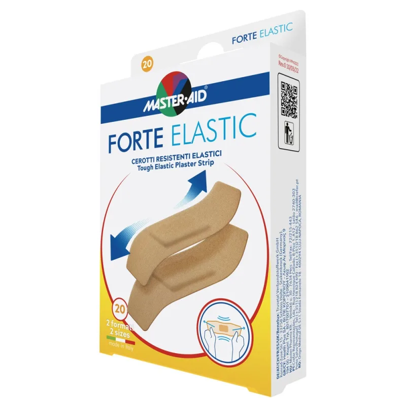 Plasturi elastici ultra rezistenti, Forte Elastic Master-Aid, 2 marimi, 20 bucati, Pietrasanta Pharma PIETRASANTA PHARMA S.P.A. — preț și oferte