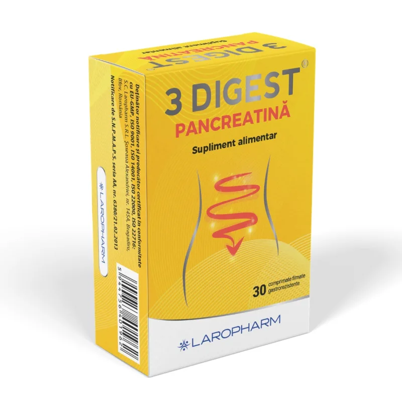 3 Digest Pancreatina, 30 comprimate, Laropharm — preț și oferte