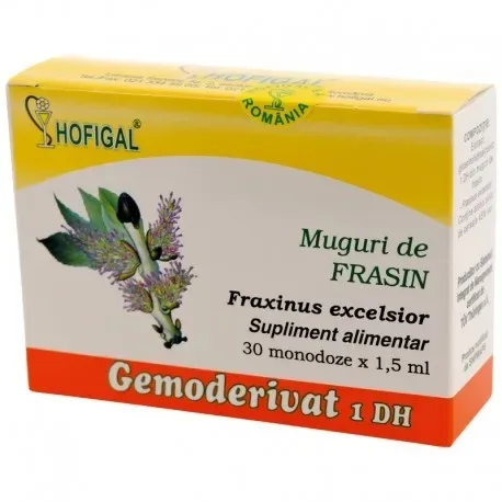 Muguri de frasin Gemoderivat, 30 monodoze, Hofigal HOFIGAL ROMANIA — preț și oferte