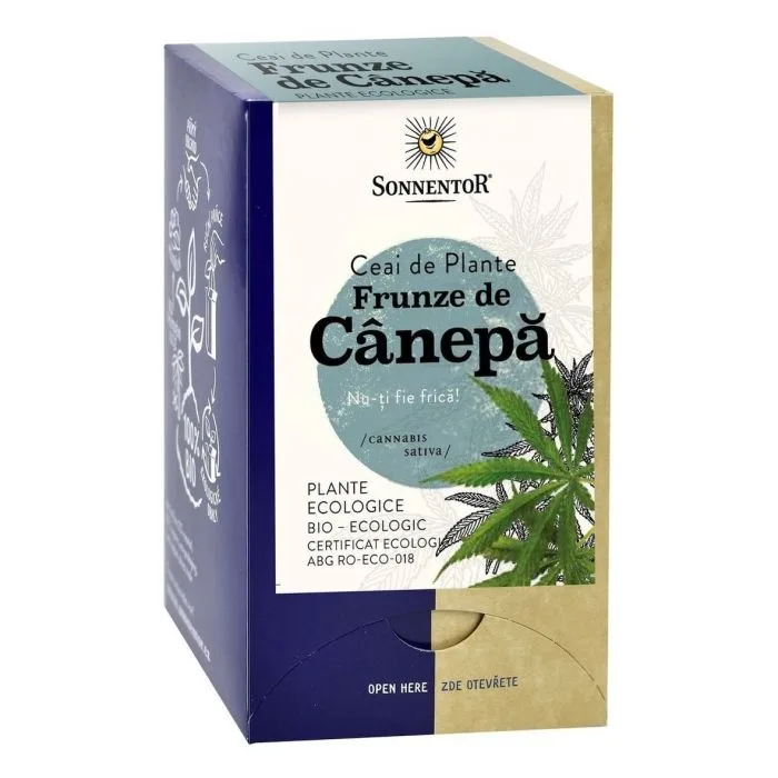 Ceai Frunze Canepa Eco, 18 plicuri, Sonnentor — preț și oferte