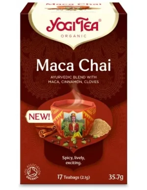 Ceai bio Maca Chai cu maca si scortisoara, 17 plicuri, Yogi Tea