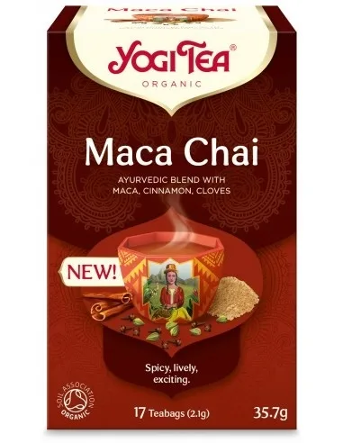 Ceai bio Maca Chai cu maca si scortisoara, 17 plicuri, Yogi Tea — preț și oferte