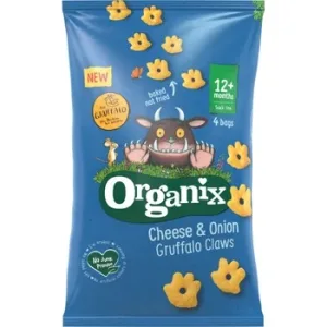 Figurine din porumb cu branza si ceapa Gruffalo bio, +12 luni, 60g, Organix